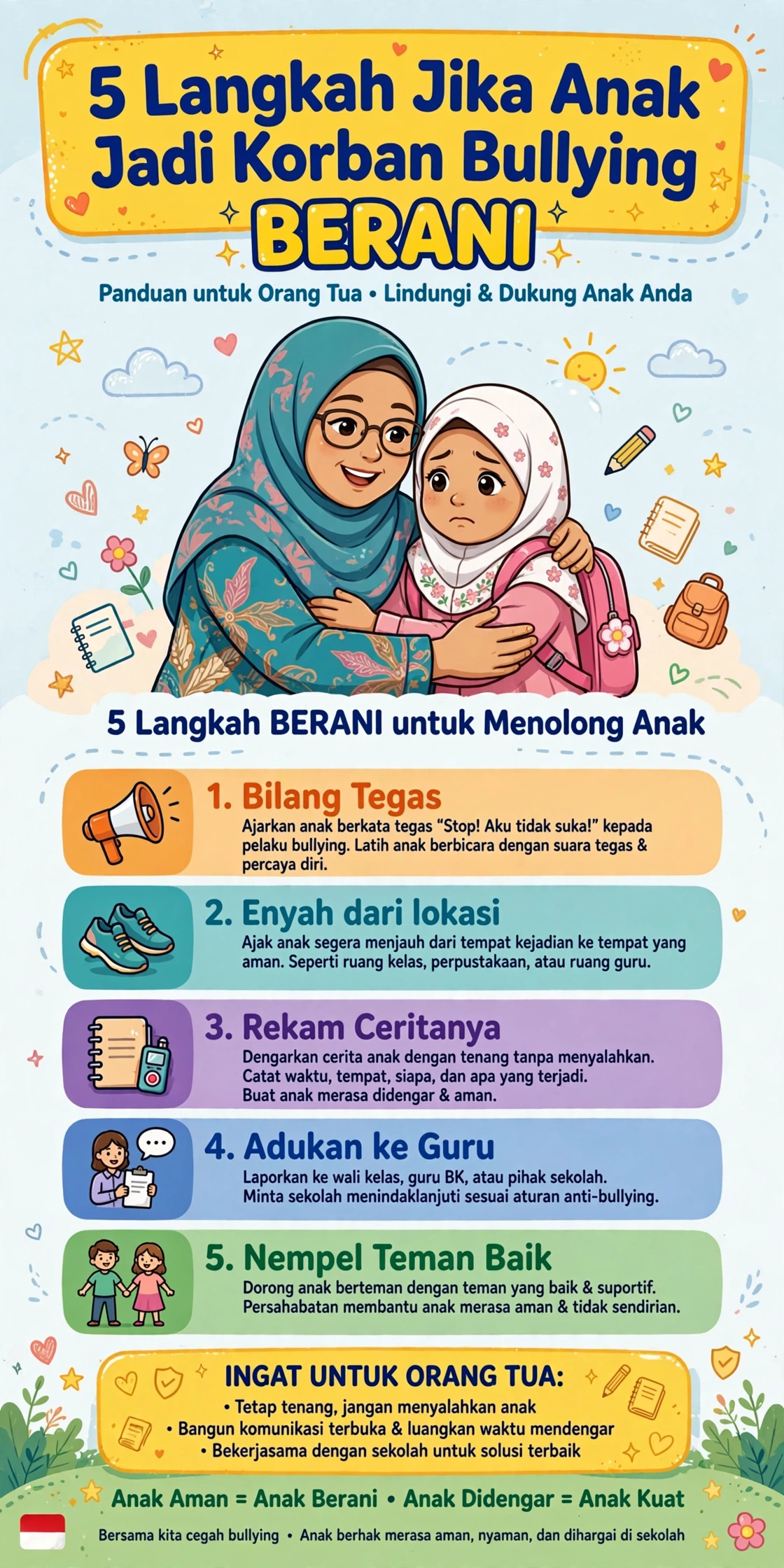 5 Langkah Jika Anak Menjadi KOrban Bullying