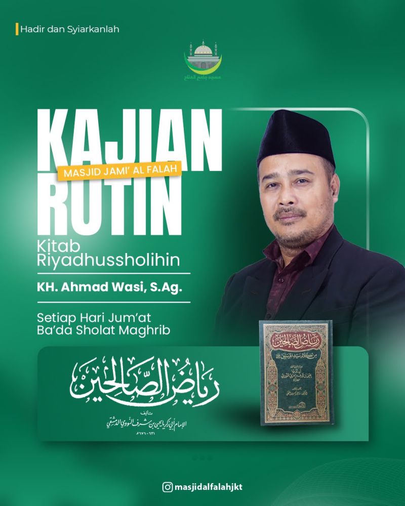 Jadwal Taklim Mingguan Masjid Jami Al-Falah