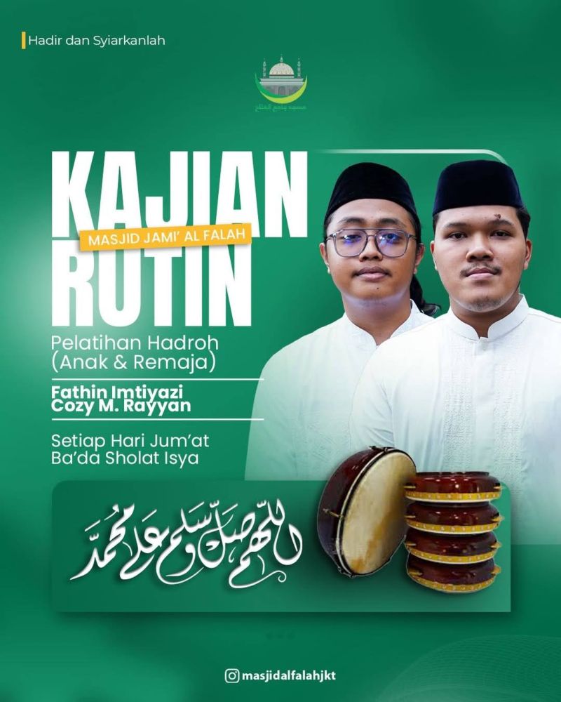 Jadwal Taklim Mingguan Masjid Jami Al-Falah
