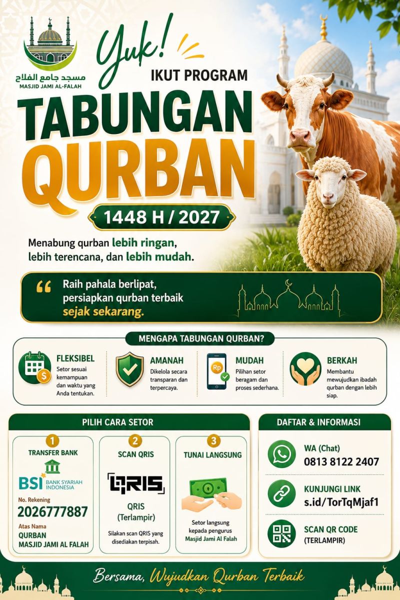 TABUNGAN QURBAN MASJID JAMI AL-FALAH