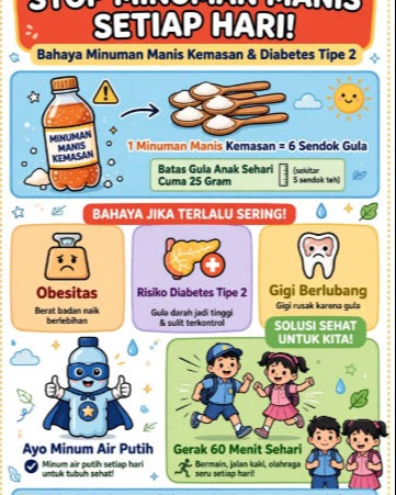 AWAS, JANGAN MEMINUM MINUMAN MANIS SETIAP HARI